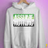 Assume Nothing Aromantic Pride Flag Hoodie - White